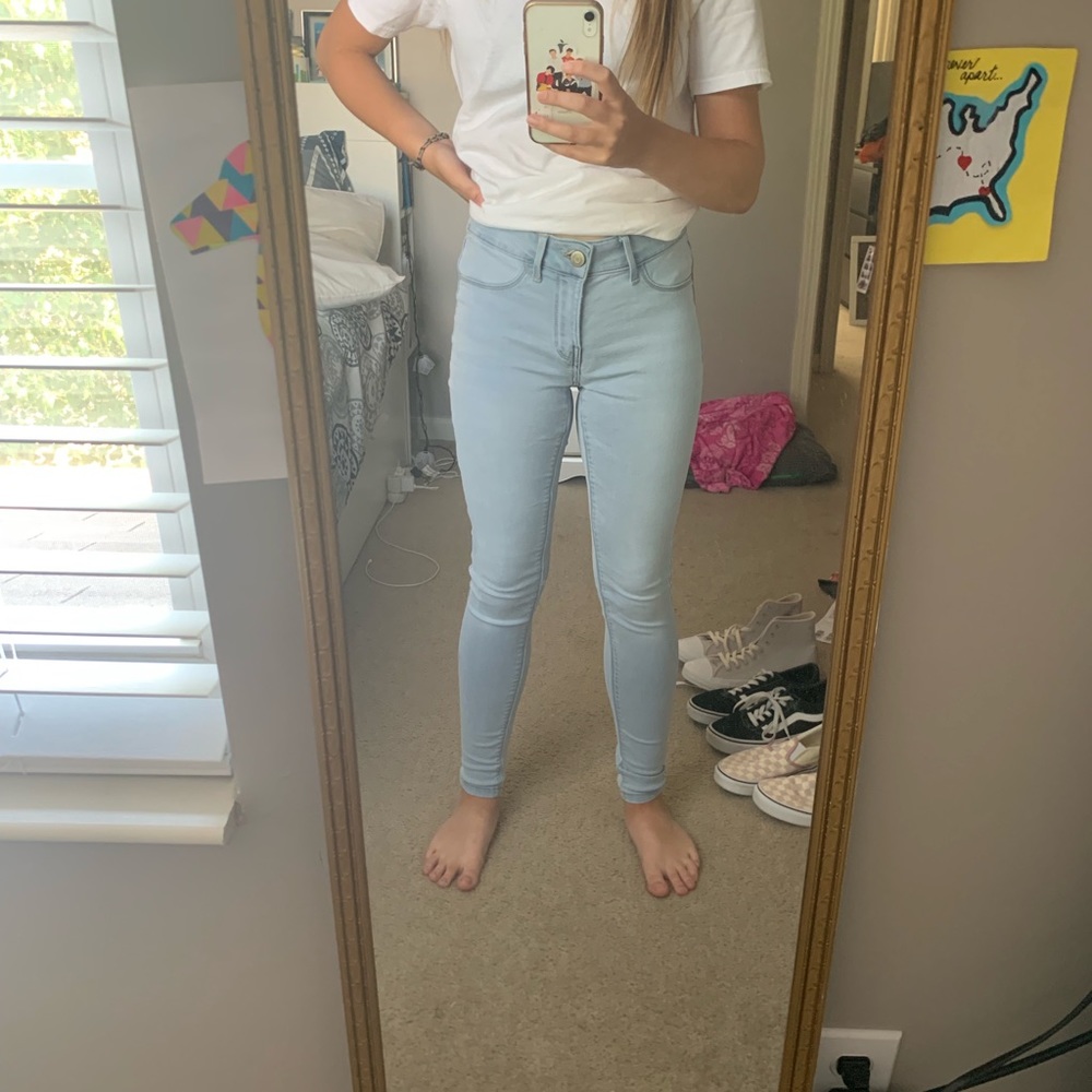 Very light wash jeans